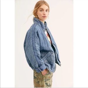 Free People Quilted Dolman Sleeve jacket